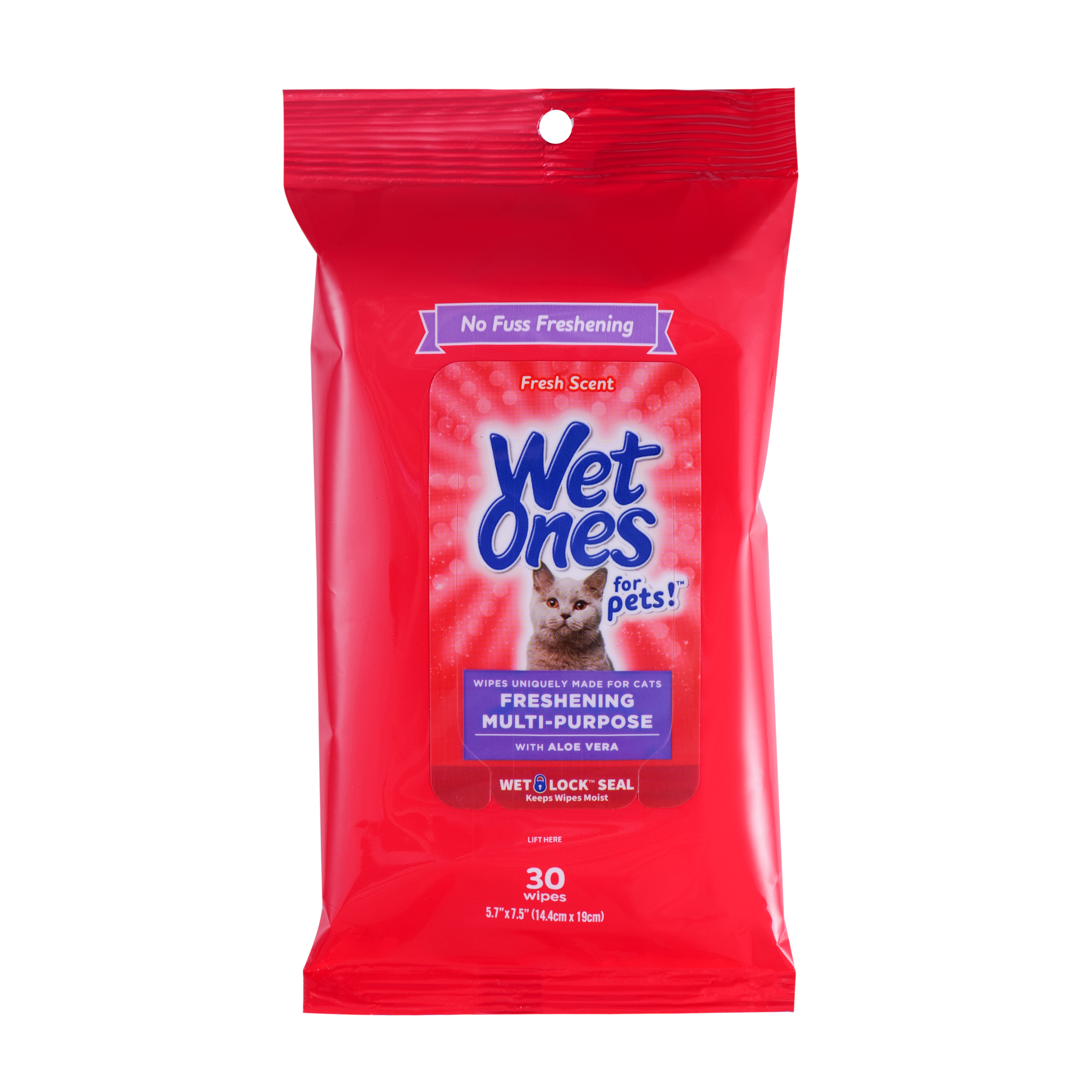 Wet Ones for Pets Freshening Multipurpose Wipes for Cats With Aloe Vera